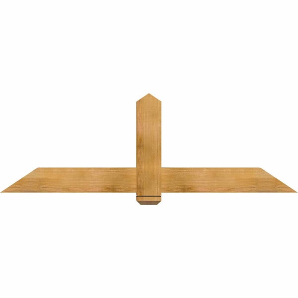 Ekena Millwork Eugene Rough Sawn Timber Gable Bracket, Western Red Cedar, 72"W x 24"H x 4"D x 6"F, 8/12 Pitch GBW072X24X0406EUG00RWR - main